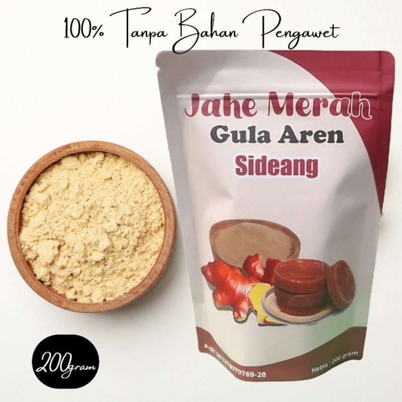 

Jahe Merah Bubuk Instan Dengan Gula Aren (200 grm )