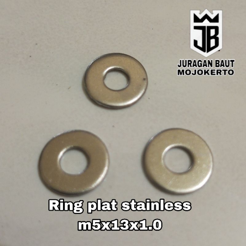 Ring plat stainless SUS 304 m5x13 / Ring plat baut 8