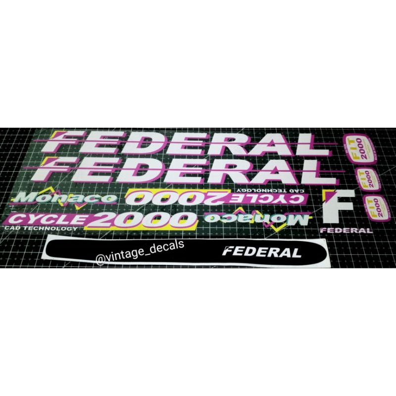 sticker sepeda FEDERAL MONACO fit2000