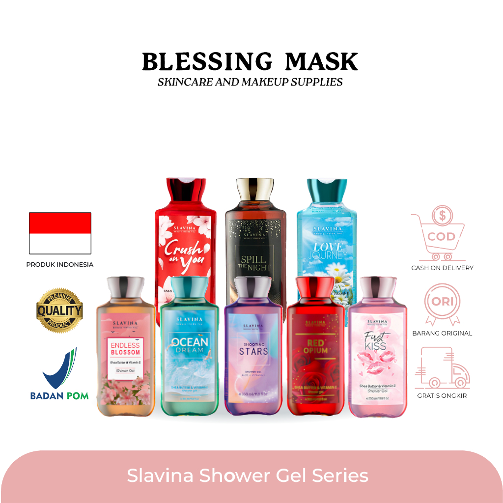 SLAVINA Shower Gel | Body Lotion | Body Scrub by Nagita Slavina