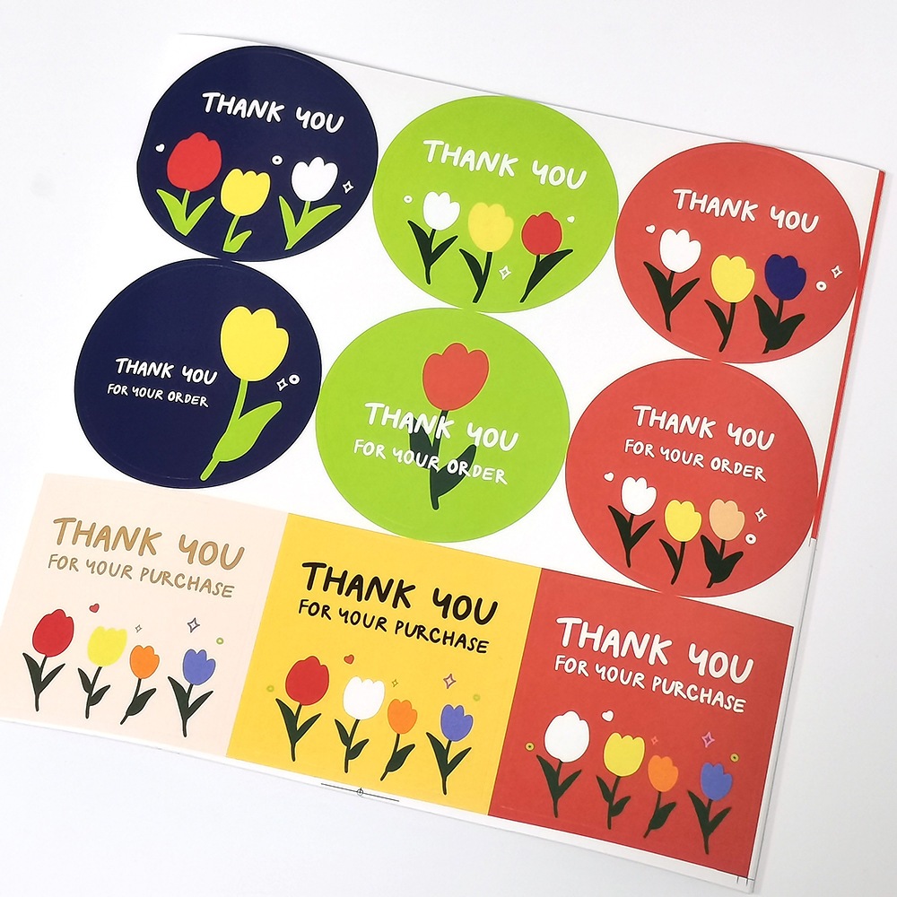 

45pcs / 5 lembar TULIP TQ Seal Sticker Stiker Packaging Online Shop Packing Label Segel