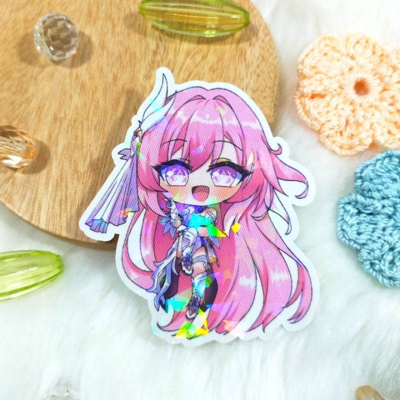 

Sticker Hologram Brokenglass Fanmerch Honkai Impact 3rd Elysia Original Fanart by Merch Trove