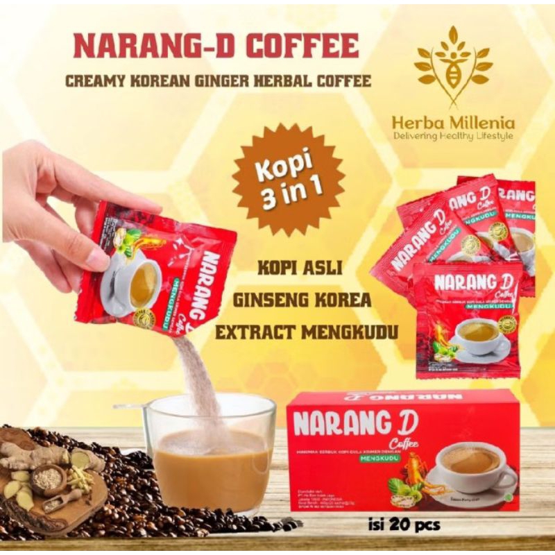 

Kopi instan Narang-D korean creamy coffee plus herbal