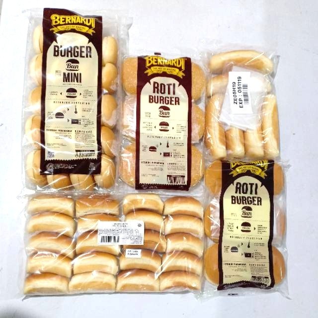 

Bernardi Roti Hotdog Regular / Burger / Mini + Wijen berbagai macam Ukuran