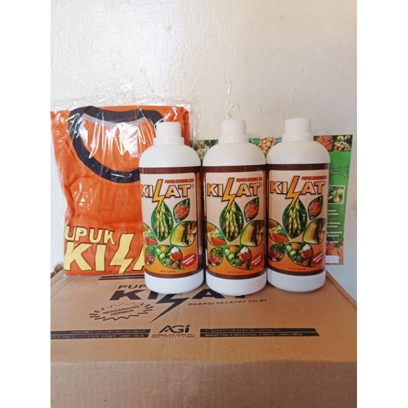 Harga spesial - Pupuk kilat / pupuk organik cair kilat 3 liter (3botol) + kaos petani asli original 