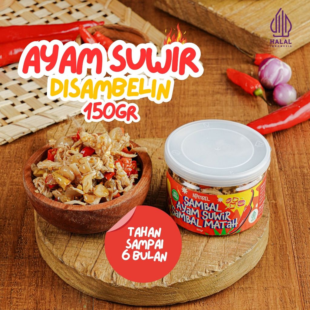 

Nambelin Sambal Ayam Suwir Sambal Matah Siap Makan 150gr