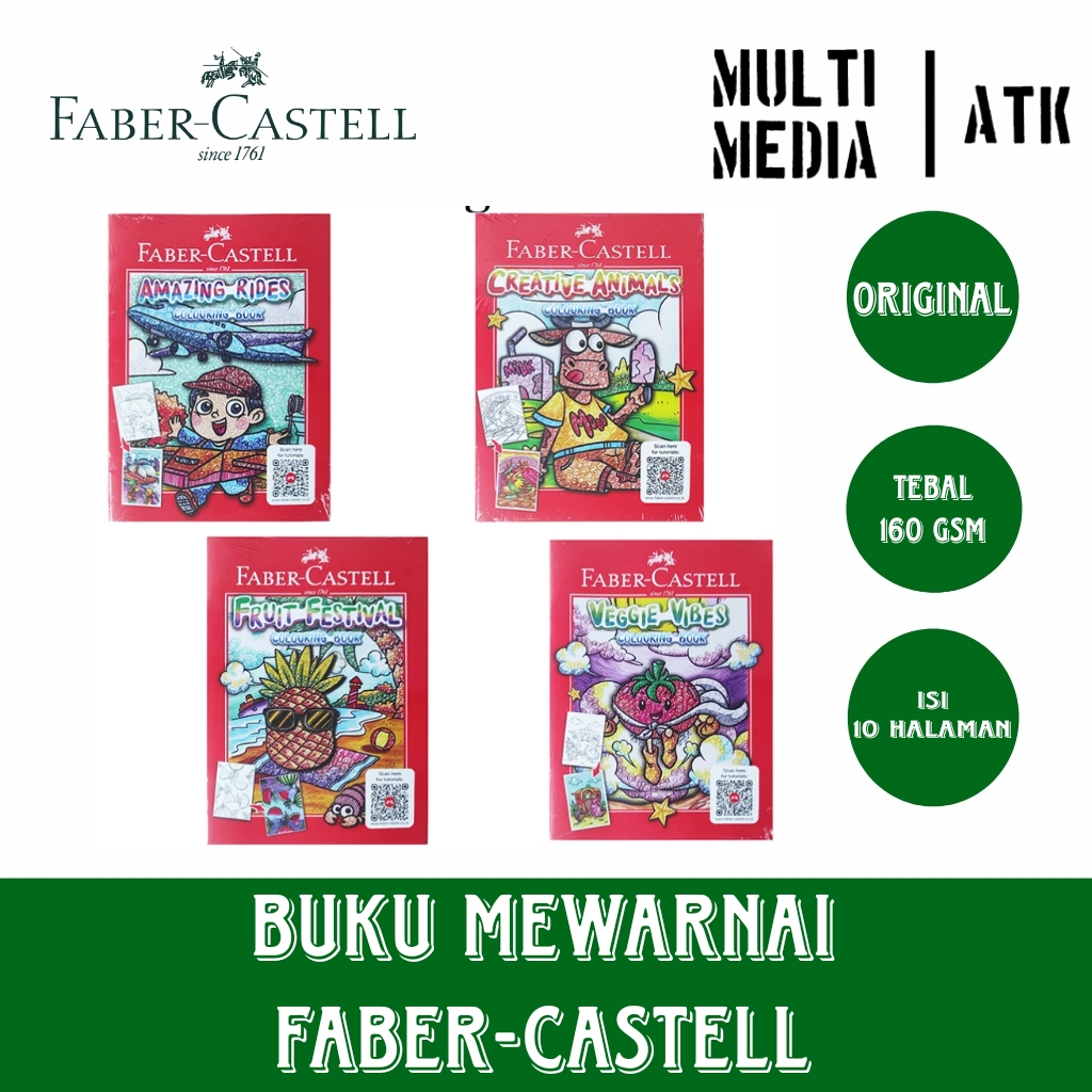 

FABER-CASTELL COLOURING BOOK / BUKU MEWARNAI FABER CASTELL