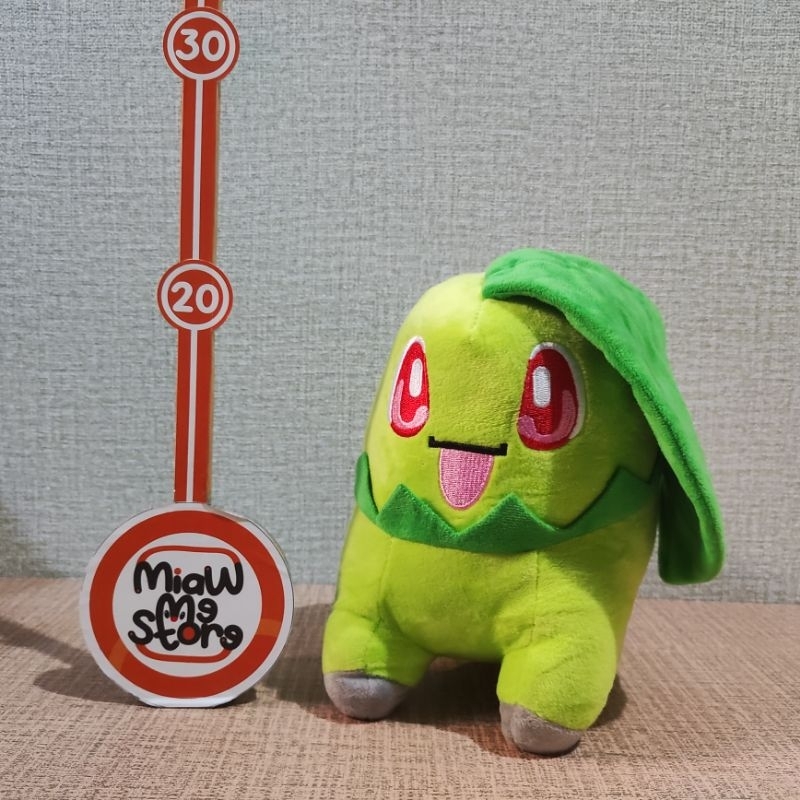 Boneka Pokemon Chikorita Original Pokemon Center Plush