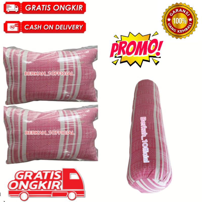 Paket Bantal kapuk 2 Dan Guling Kapuk 1 Cap Macan