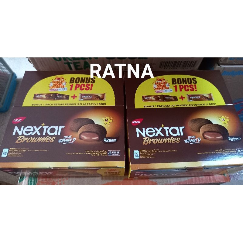 

NEXTAR NABATI BROWNIES CHOCO 350 gram ( 1 Kotak isi 10 Bungkus)