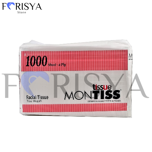 Montiss Facial Tissue 1000 Sheets / MONTISS 1000 Sheets Facial Tissue ( 3 PCS )
