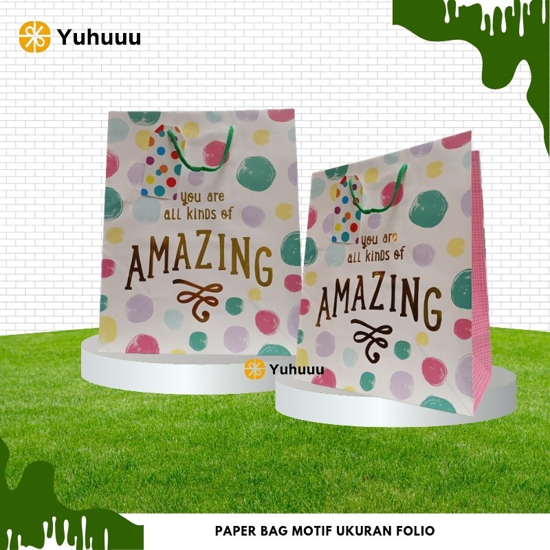 

Paper Bag Hand Bag Motif Birthday Souvenir Tas Tenteng Ukuran Folio