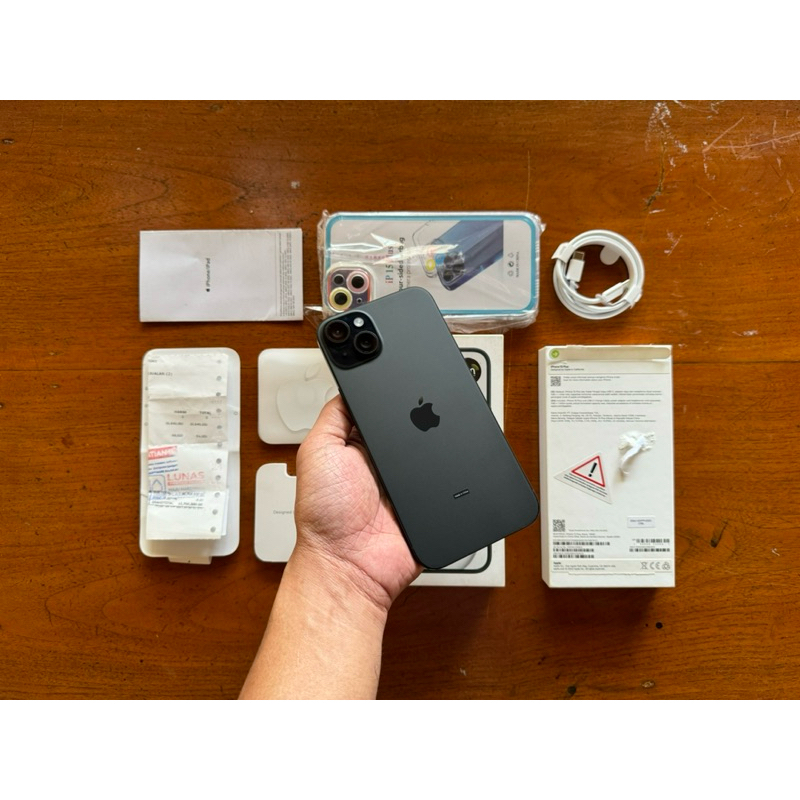 iphone 15 plus 128gb baru 2 minggu garansi on panjang ibox resmi indo ( real picture )