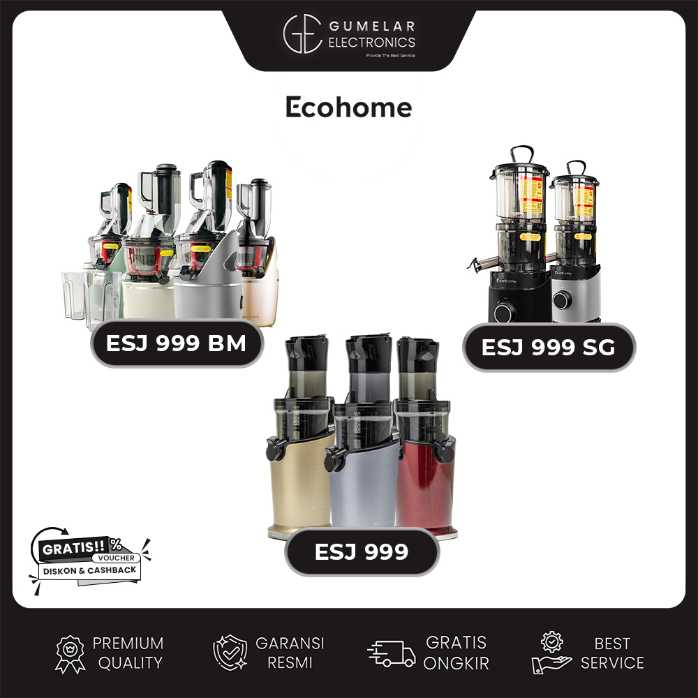 Ecohome Official - Slow Juicer ESJ-999BM (Garansi Resmi) Green | Slow Juicer Ecohome ESJ 999BM Green