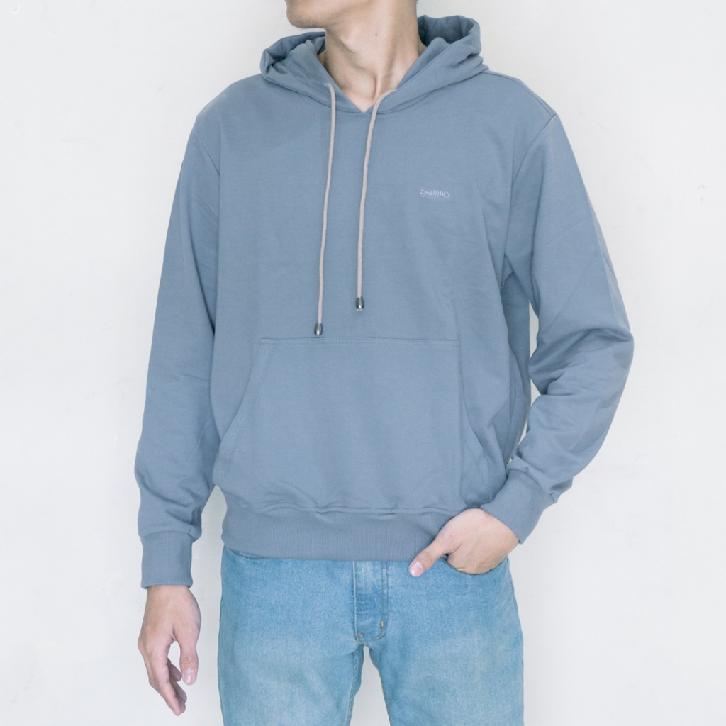 Jaket Hoodie IEBE J1QM8004 Light Grey