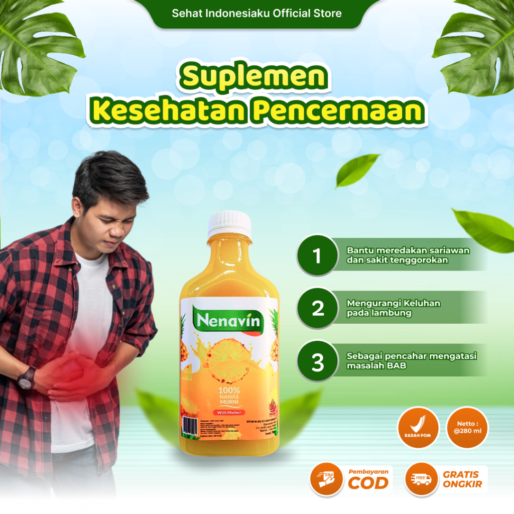 

Pilihan Tepat Masalah Maag Lambung Usus Sembelit Cuka Nanas Nenavin 1 Botol