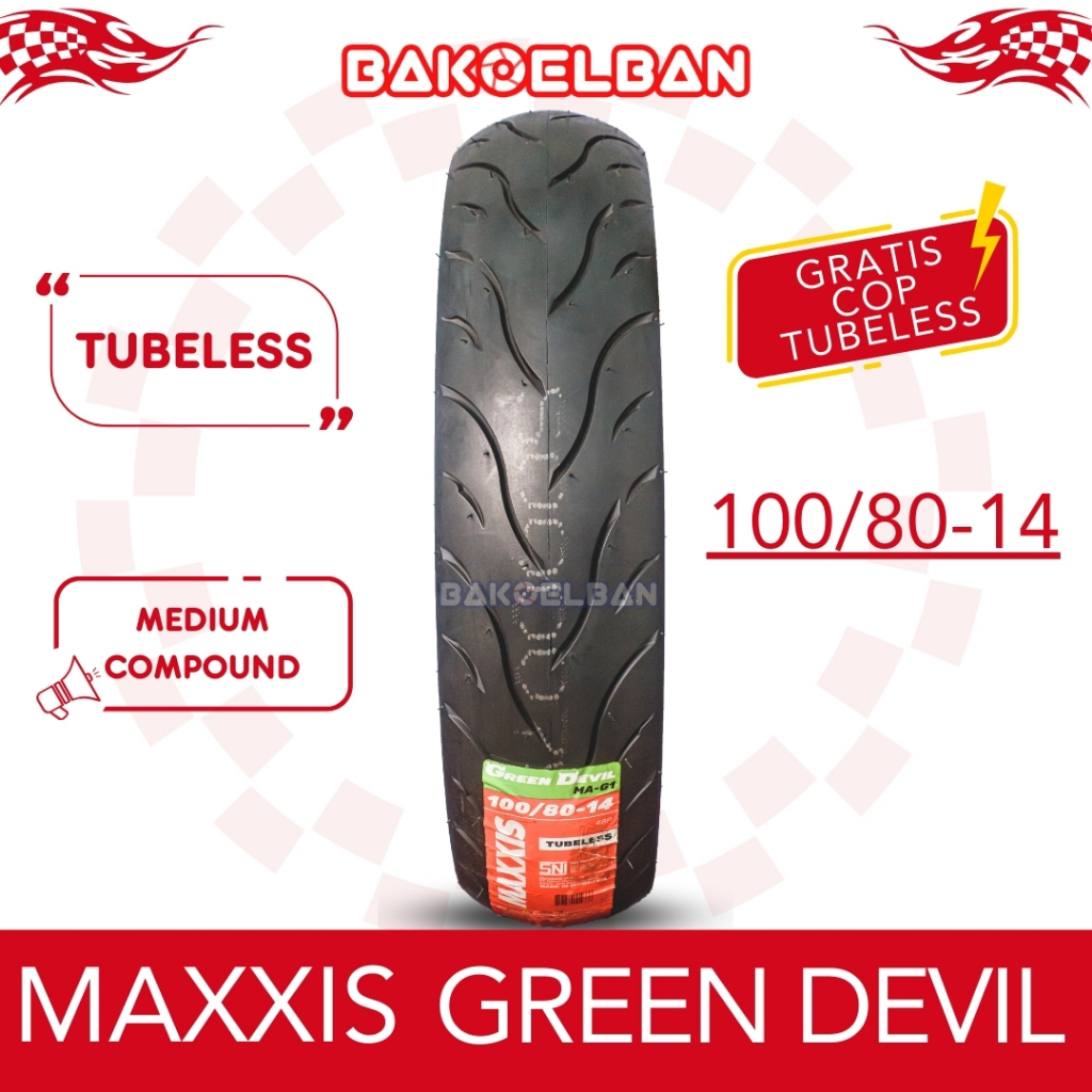 BAN MOTOR MAXXIS GREEN DEVIL 100/80-14