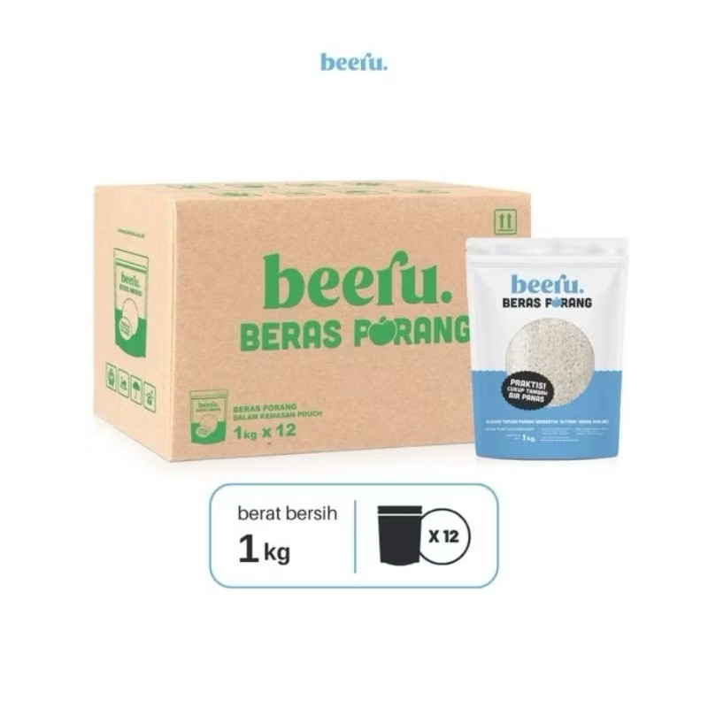 

Beeru | 1 DUS - BERAS PORANG | 1 DUS (isi 12 POUCH @ 1KG)
