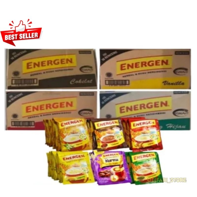 

ENERGEN SEREAL 6 varian rasa ( 1 KARTON 16 RENCENG )