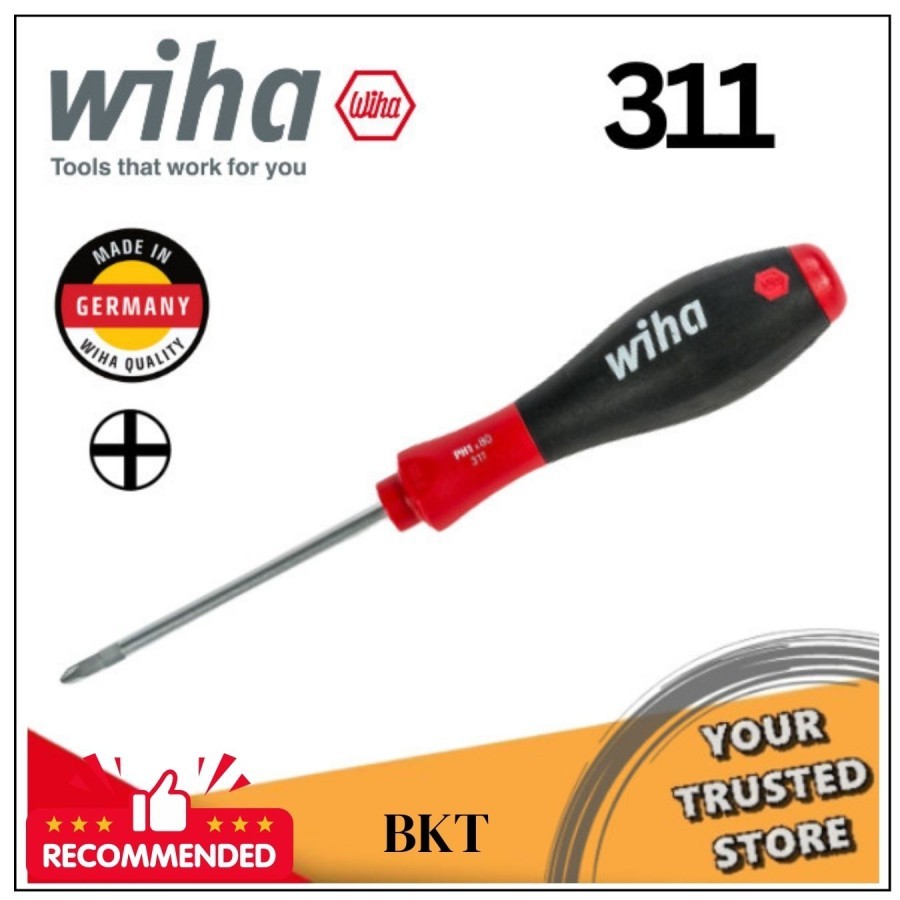 Obeng WIHA 311 SoftFinish Phillips Screwdriver ORIGINAL GERMANY Plus