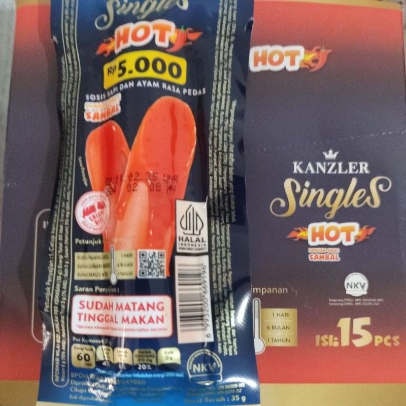 

Ay00! 1 BOX KANZLER SINGLES SOSIS 35gr ISI 15 PCS 1 BOX