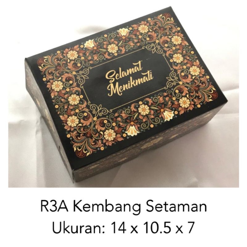 

( 100 pcs ) Dus Kue R3A Kembang Setaman 14 x 10,5 x 7 cm / Dus Kue Hajatan / Dus Nasi Motif / Dus Snack Roti Kue / Box Nasi