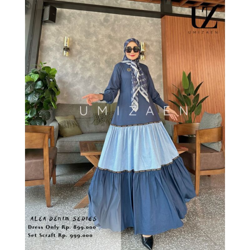 [UMIZAEN] GAMIS ALEA DENIM SERIES GAMIS SYARI SIMPLE