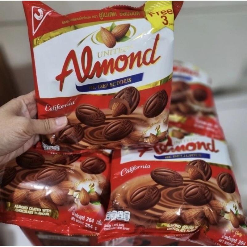 

United almond chocolate original asli thailand
