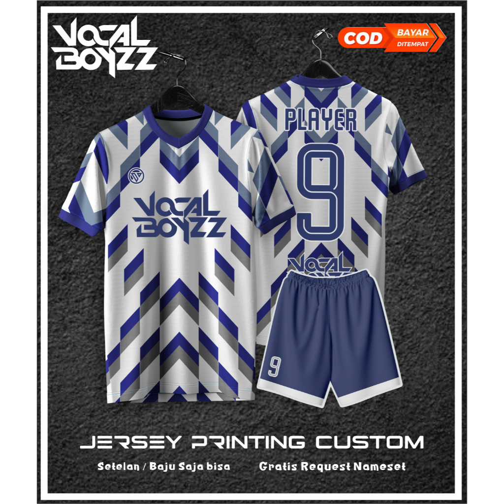 JERSEY FUTSAL DAN BAJU SEPAK BOLA FULL PRINTING CUSTOM NAMA NOMOR DAN LOGO