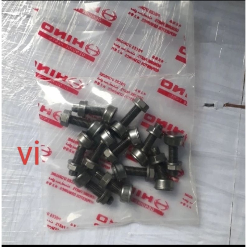 Baut stelan setelan klep katup plus mur ASLI hino lohan fm260ti
Baut setelan klep ASLI untuk hino lo