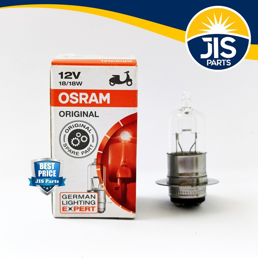 Bohlam OSRAM Halogen Lampu Depan Motor Bebek Matic 18W, 25W, 35W ORIGINAL