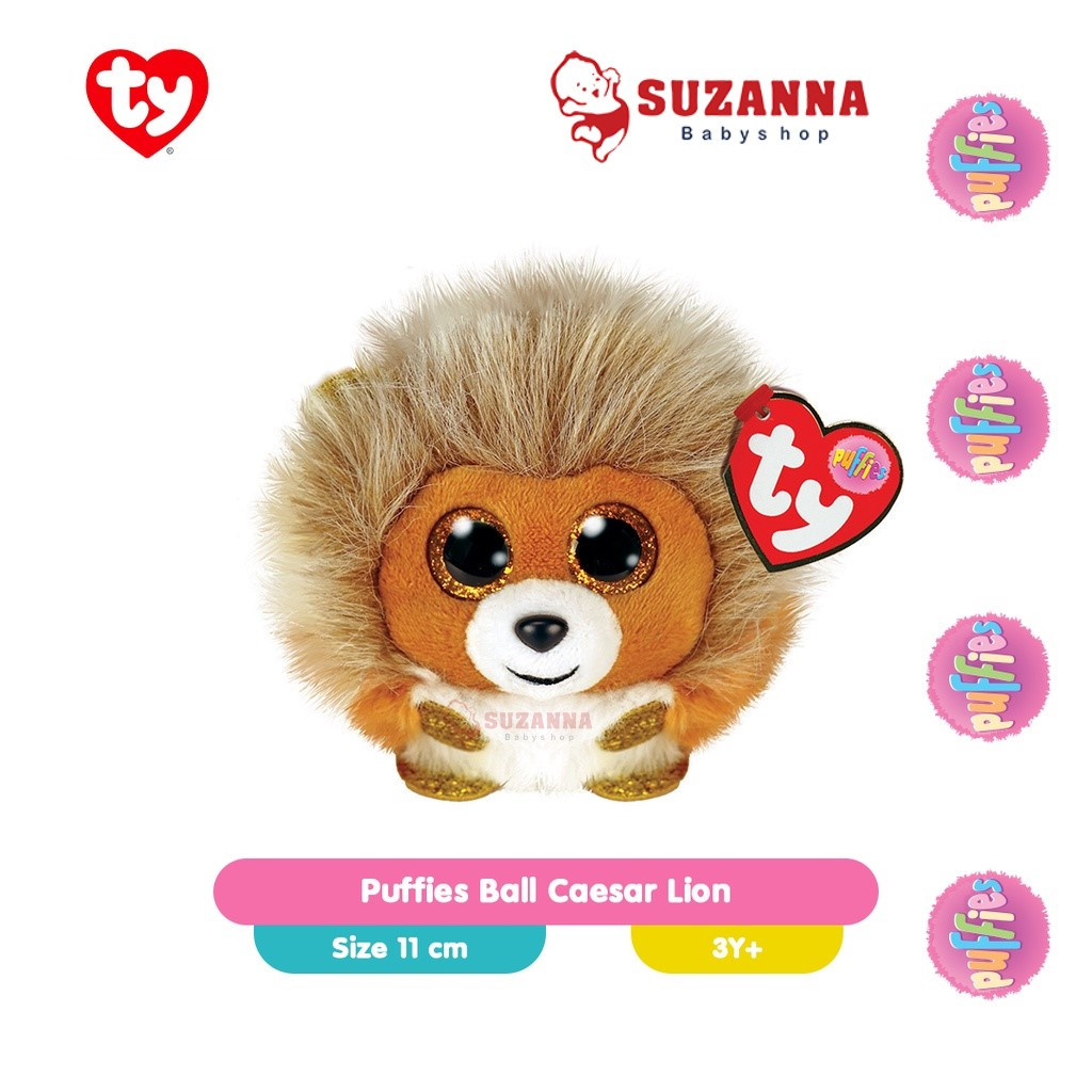 TY Puffies Caesar Lion -- Boneka Singa Kecil