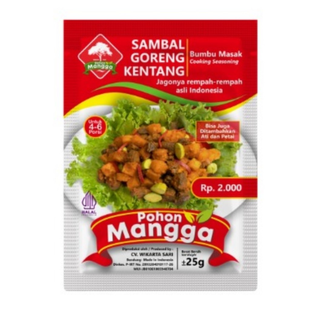 

Bumbu Racik Sambal Goreng Kentang Cap Pohon Mangga