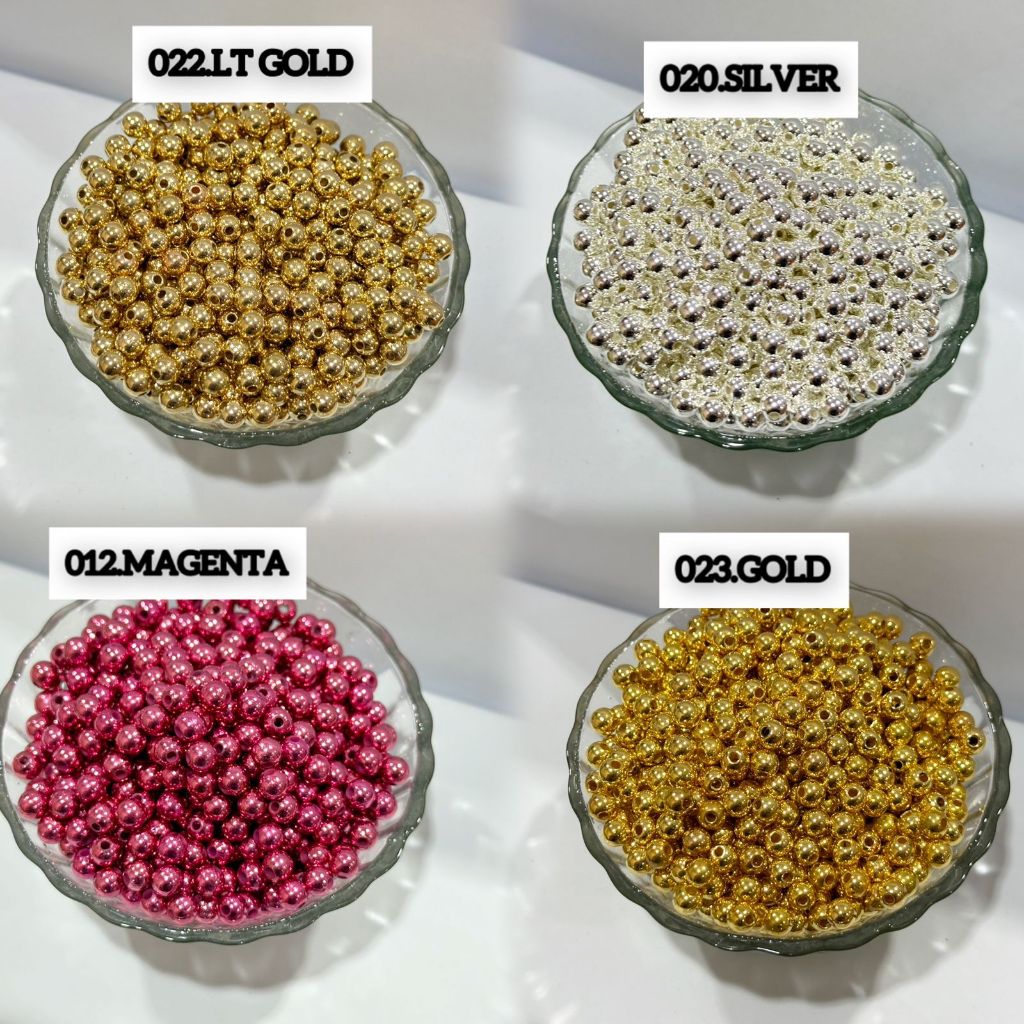 Payet Mutiara Beads 3mm kw1 Jepang, 500 gr, Silver, Gold, Lt Gold, Rosegold dll [ Grosir ]