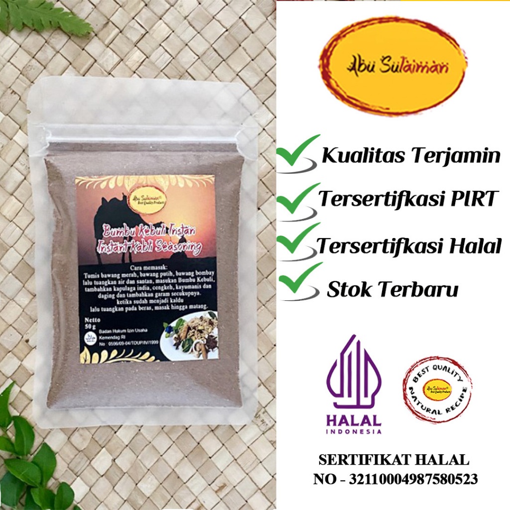 

BUMBU NASI KEBULI INSTANT 250 GR / INSTANT KEBULI SEASONING 250 GR