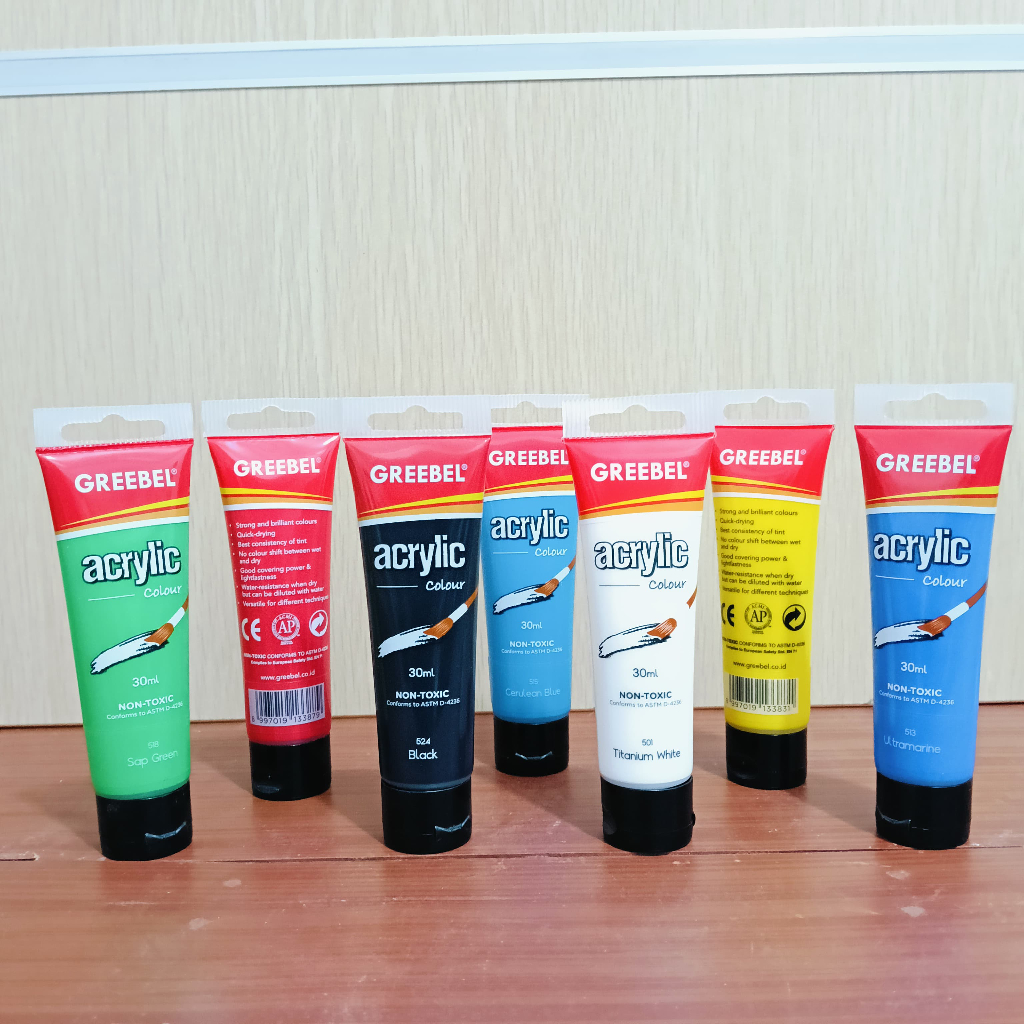 

GREEBEL ACRYLIC PAINT COLOUR CAT AKRILIK SATUAN 30 ML