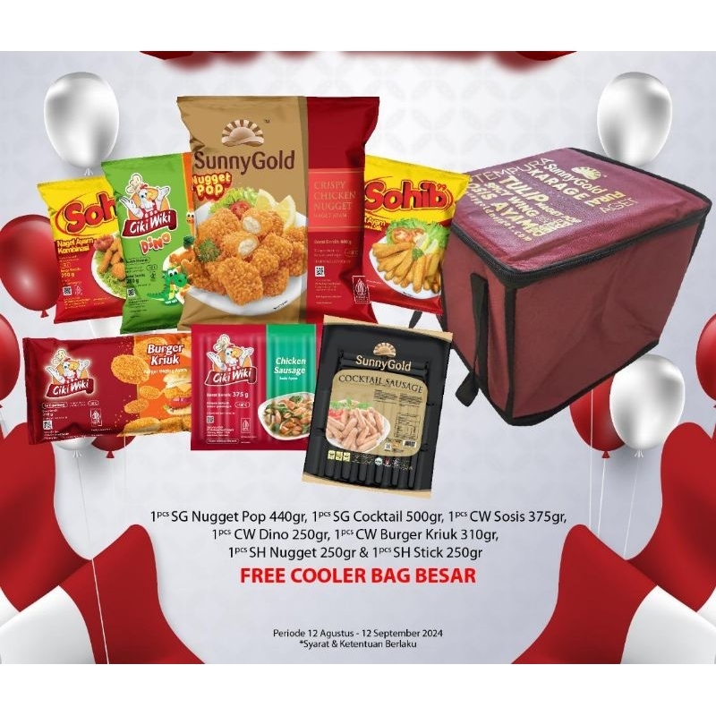 

Paket Sunny Gold Frozen Food Hampers Free Cooler Bag