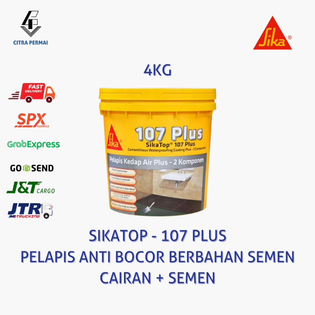 SIKATOP 107 PLUS - SEMEN ANTI BOCOR WATERPROOF / PELAPIS ANTI BOCOR BERBAHAN SEMEN