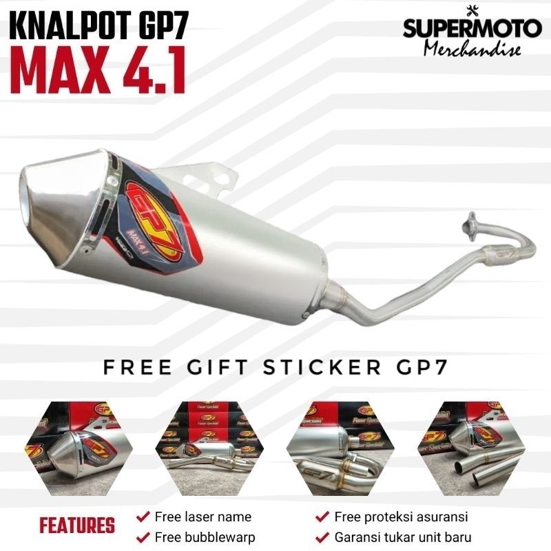 KNALPOT GP7 MAX 4.0 BORE UP & 4.1 STANDARD SERIES