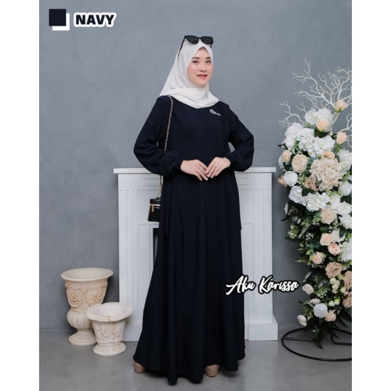 gamis navy polos aku karissa