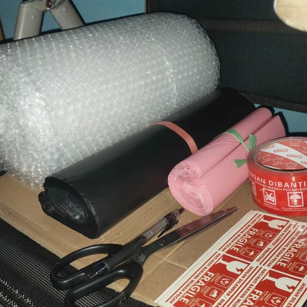 

Tambahan packing (bubble wrap, box, plastik polymailer)