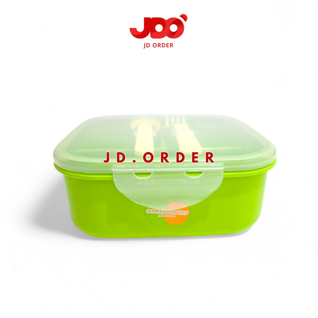 Kotak Tempat Makan Plastik Hijau 1200ml Golden Sunkist TNKS 1132