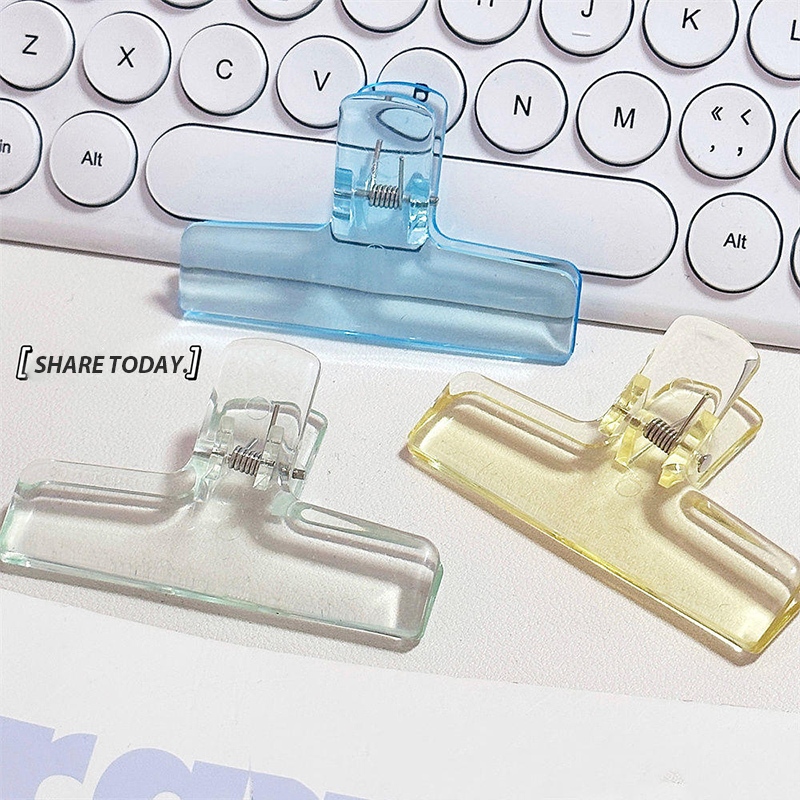 

Eghrerr Transparan Paper Clip Aesthetic / Klip Kertas / Klip Penjepit Kertas Alat Tulis Lucu