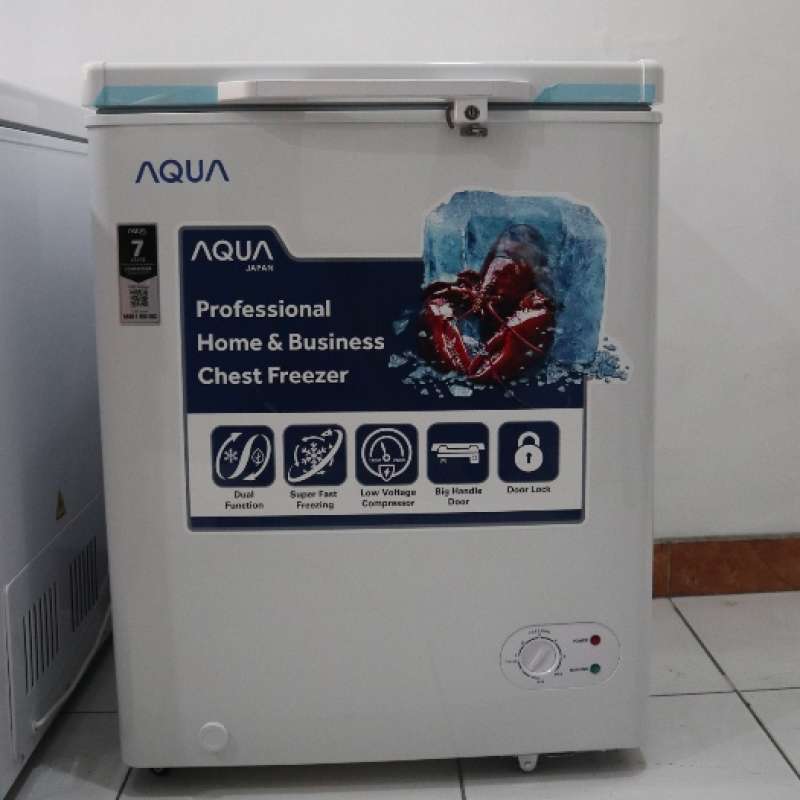 AQUA Chest Freezer Box Freezer 100 Liter AQF-100 Box Pendingin AQF 110FA AQF 100 AQF 100GC BERGARANS