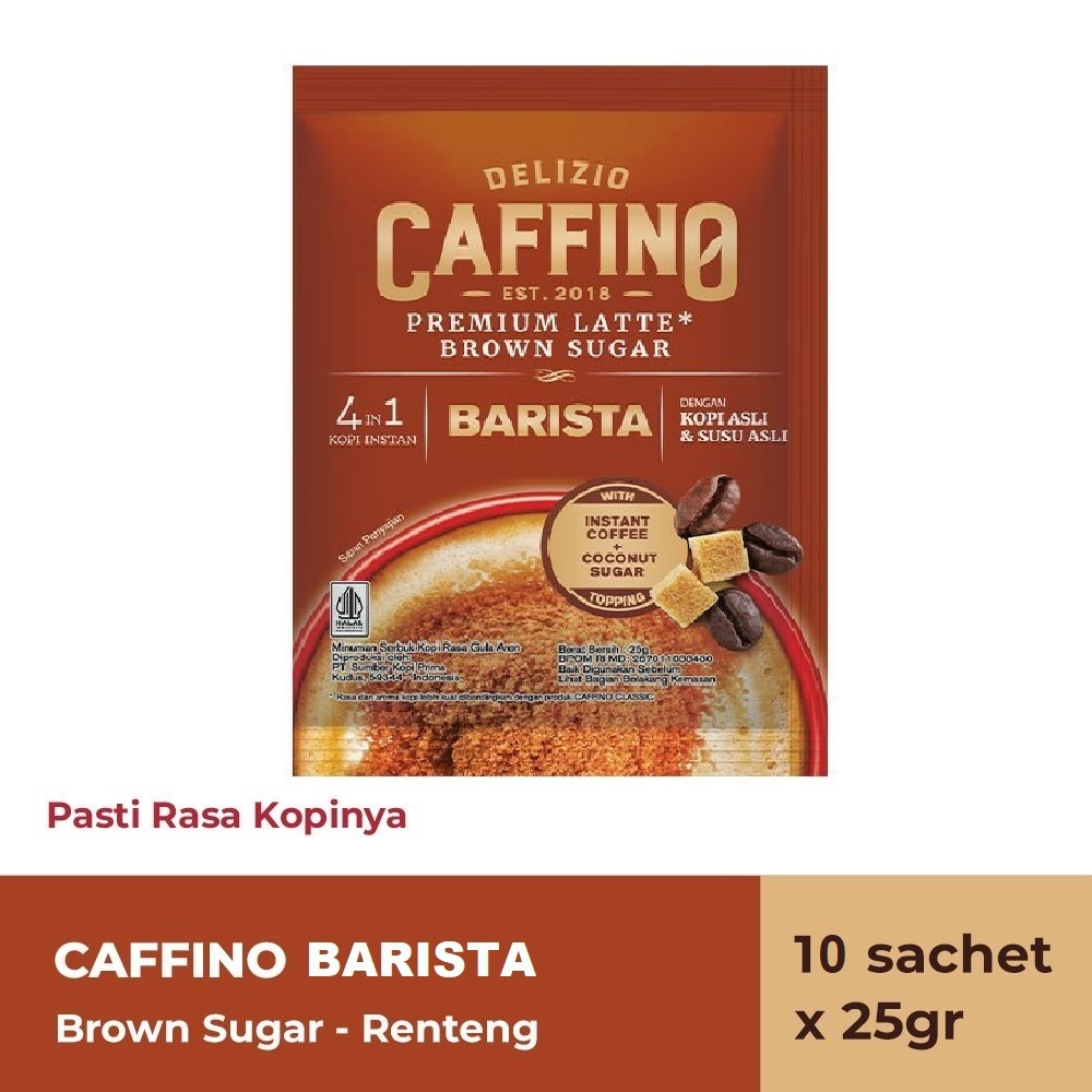 

Caffino BARISTA Latte Brown Sugar - Renteng 10 sachet *25g