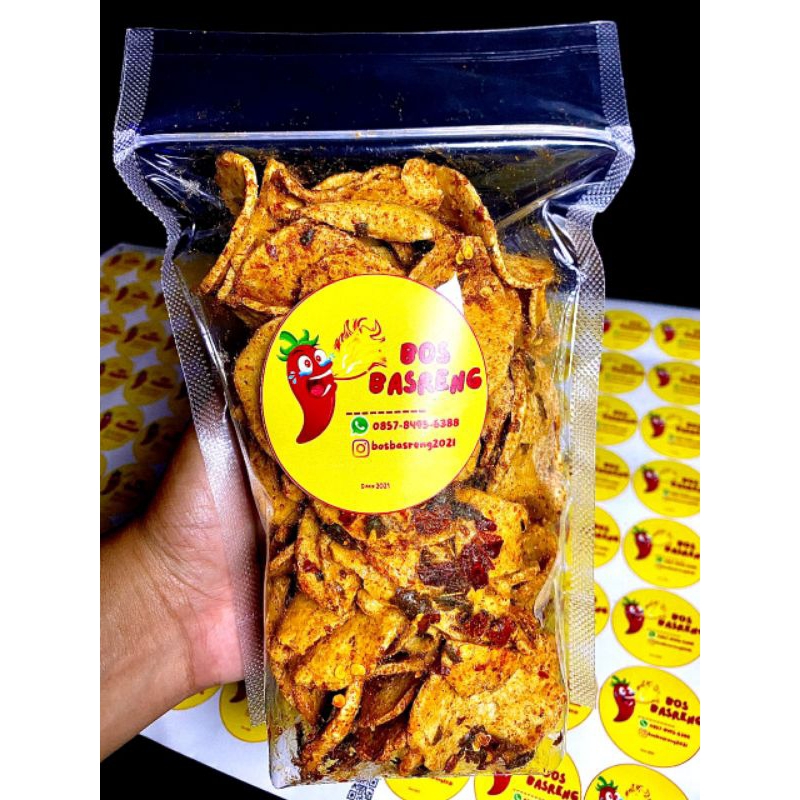 

Basreng pedas daun jeruk 500gr