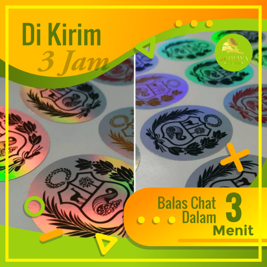 

SBH 5-10 Cetak Stiker Hologram Print Sticker Bentuk Bulat Tercepat Termurah