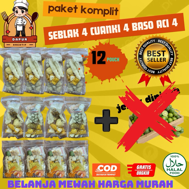 

PAKET JUALAN cuanki seblak baso aci 12BUNGKUS❗️CEK DESKRIPSI❗️