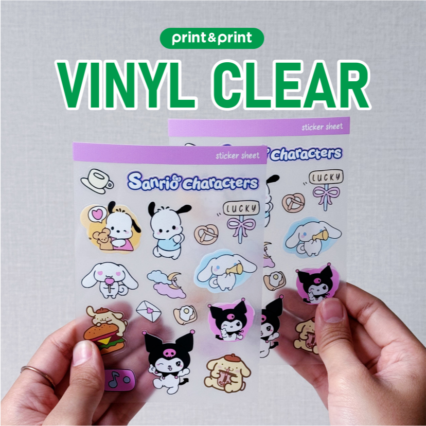 

Stiker Vinyl Clear Tinta UV Premium A3+ Free Cutting