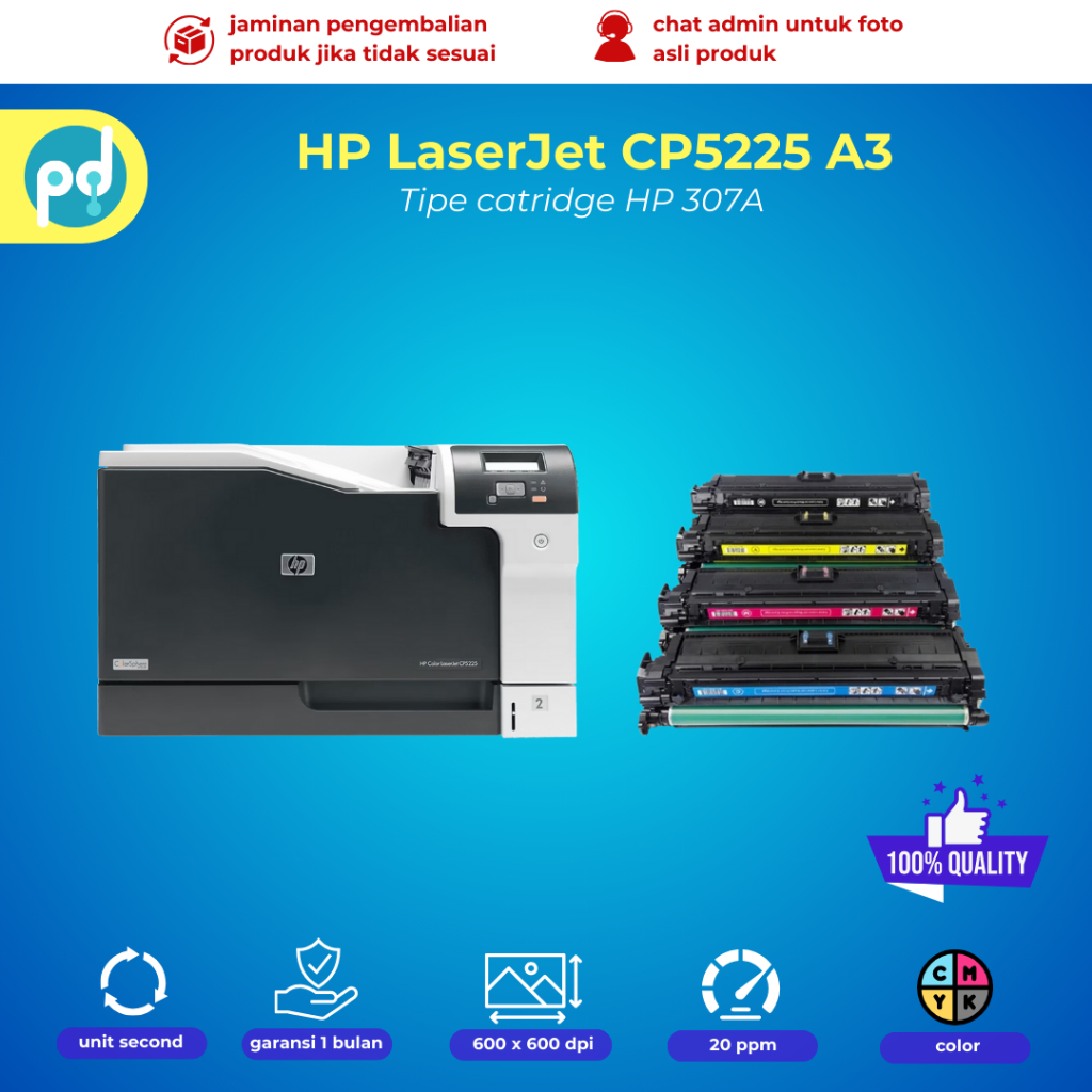 Printer A3 color HP laserjet cp5225 network